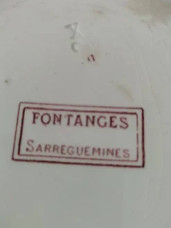 Soupière terre de fer Sarreguemines modèle Fontanges (vers 1880–1900),