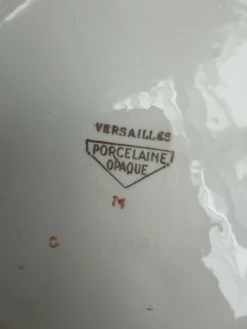 Soupière vintage fleurs art déco Versailles porcelaine opaque