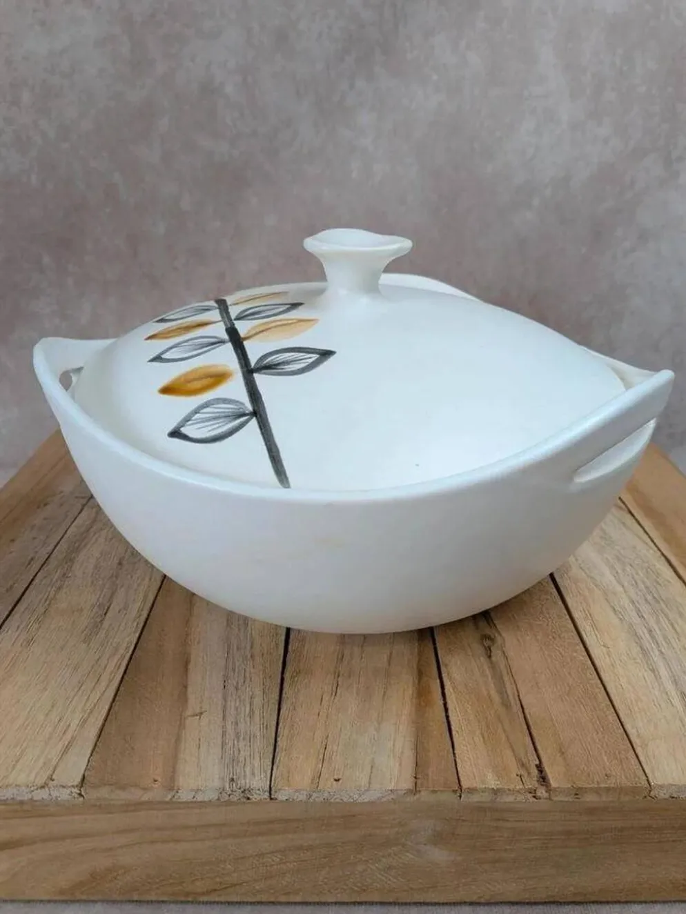 Soupière vintage Niderviller années 70 – style Capron Vallauris