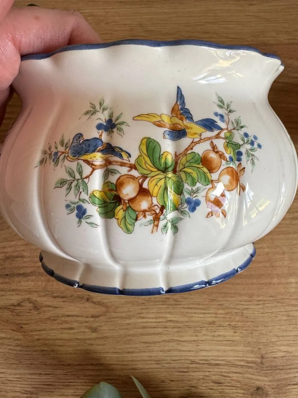 Soupière vintage oiseau
