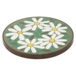 Sous-plat vintage bohême marguerites
