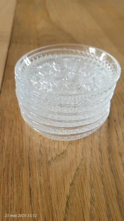 6 sous verres en verre