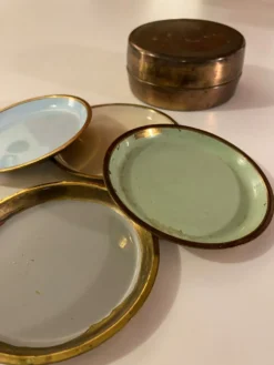 Sous-verres en verre de Grasoli en laiton