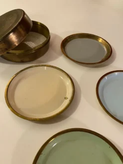Sous-verres en verre de Grasoli en laiton