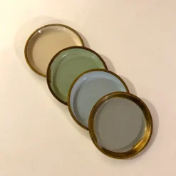 Sous-verres en verre de Grasoli en laiton
