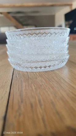 5 sous-verres en verre transparent