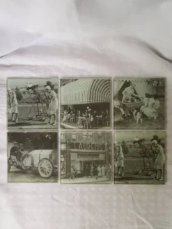 6 sous-verres en verre vintage.