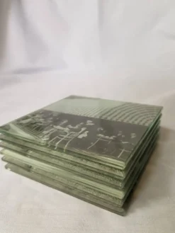 6 sous-verres en verre vintage.