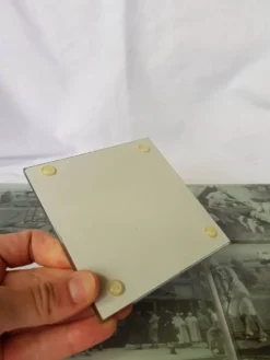6 sous-verres en verre vintage.