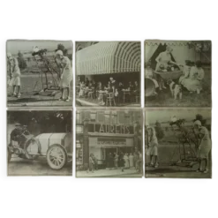 6 sous-verres en verre vintage.