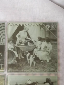 6 sous-verres en verre vintage.