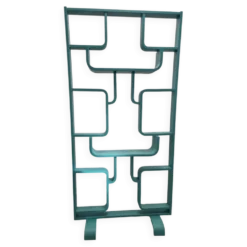 Séparateur de pièce du milieu du siècle par Ludvik Volak dans une couleur turquoise foncé, entièrement rénové, tchèque 1960
