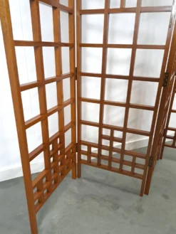 Séparateur de pièce en teck houten kamerscherm