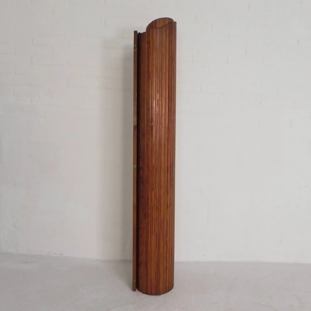 Séparateur de pièce S.N.S.A. avec lattes de pin style Baumann, années 1950