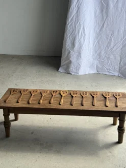 Spatule ajourée, ustensile de cuisine en teck L30 l8