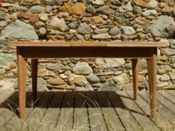Splendide ancienne table scandinave à rallonges rénovée en chêne 2m58m