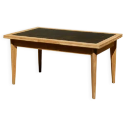 Splendide ancienne table scandinave à rallonges rénovée en chêne 2m58m