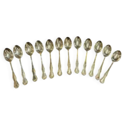 Sérié de 12 grandes cuillères Mappin and Webb en métal argenté