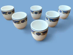 Série 6 coquetiers Vintage en porcelaine anglaise - manufacture Churchill