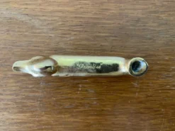 Série de 8 anciens portes couteaux privilège metal doré canard vintage