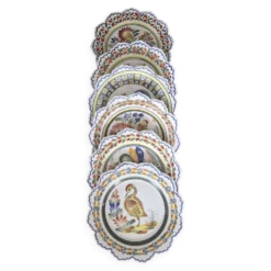 Série de 6 assiettes bretonnes