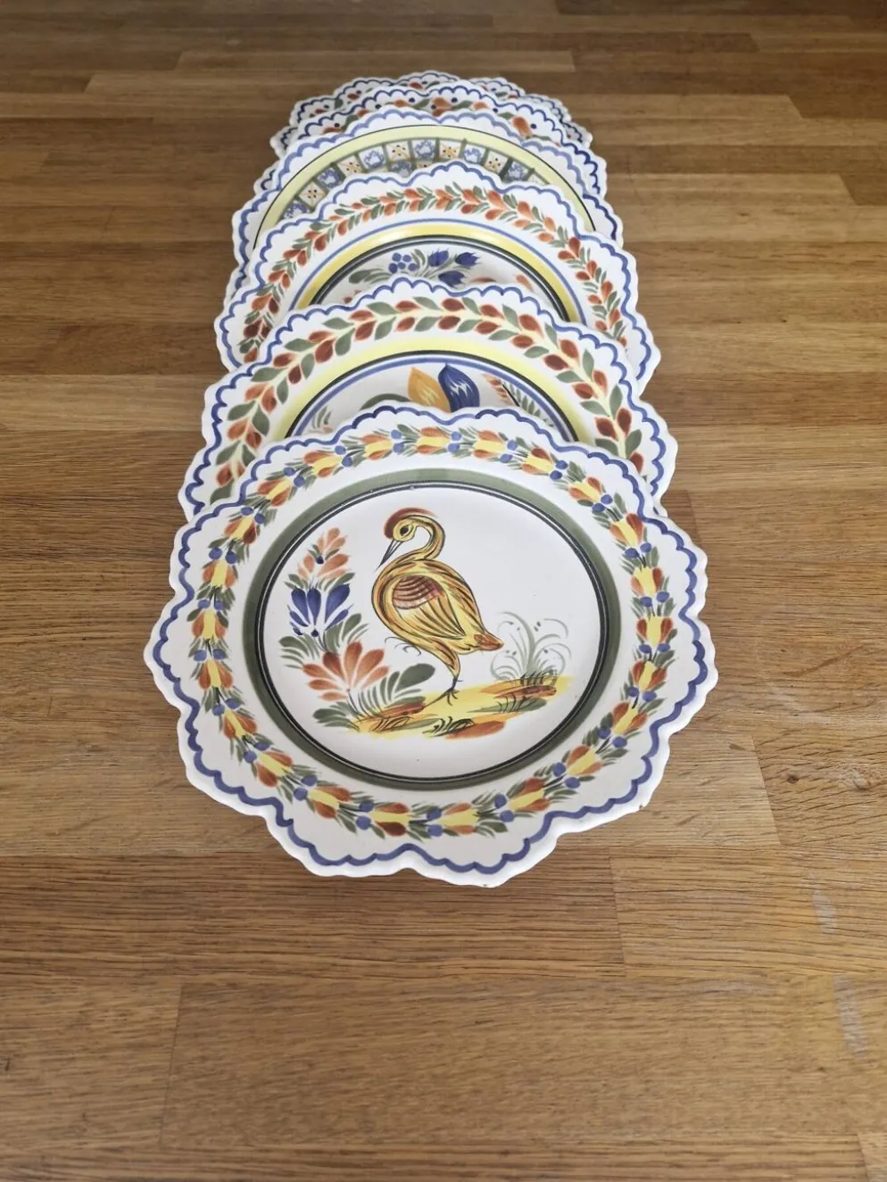 Série de 6 assiettes bretonnes