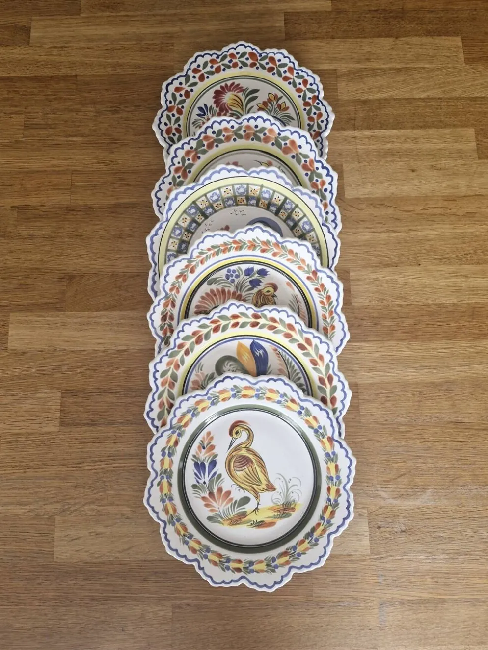 Série de 6 assiettes bretonnes