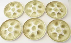 Série de 6 assiettes à coquillages