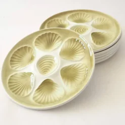 Série de 6 assiettes à coquillages