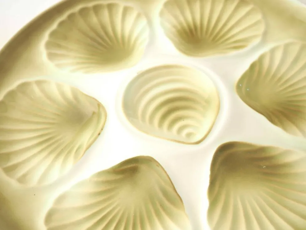 Série de 6 assiettes à coquillages