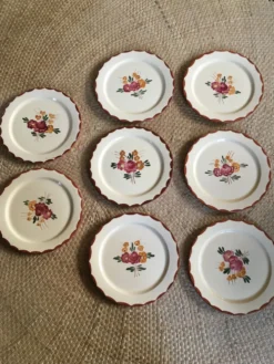 Série de 8 assiettes à dessert