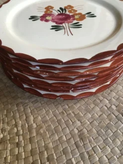 Série de 8 assiettes à dessert