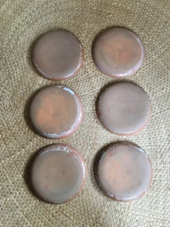 Série de 6 assiettes à dessert en grès