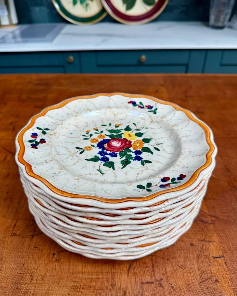 Série de 12 assiettes à dessert Longchamp Mistral
