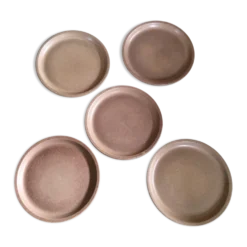 Série de 5 assiettes en grès