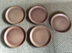 Série de 5 assiettes en grès