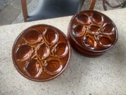 Série de 12 assiettes à huîtres St Clément