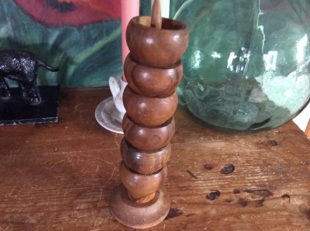 Série de 6 coquetiers en bois