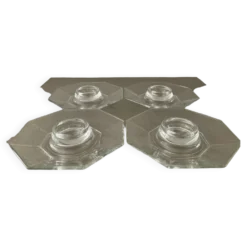 Série de 4 coquetiers octogonaux vintage, France