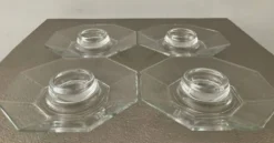 Série de 4 coquetiers octogonaux vintage, France