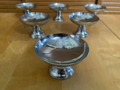 Série de 6 coupes a glace guy degrenne inox design vintage #e408