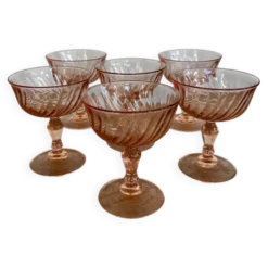 Série de 6 coupes à champagne Rosaline
