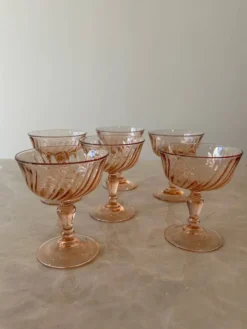 Série de 6 coupes à champagne Rosaline