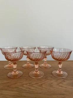 Série de 6 coupes à champagne Rosaline