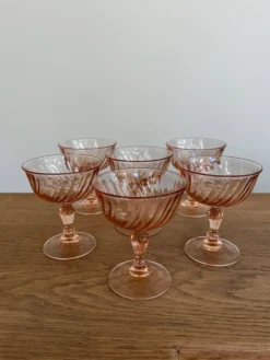 Série de 6 coupes à champagne Rosaline