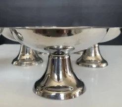 Série de 8 coupes à glace vintage en inox