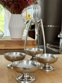 Série de 4 coupes à glace vintage Letang Remy