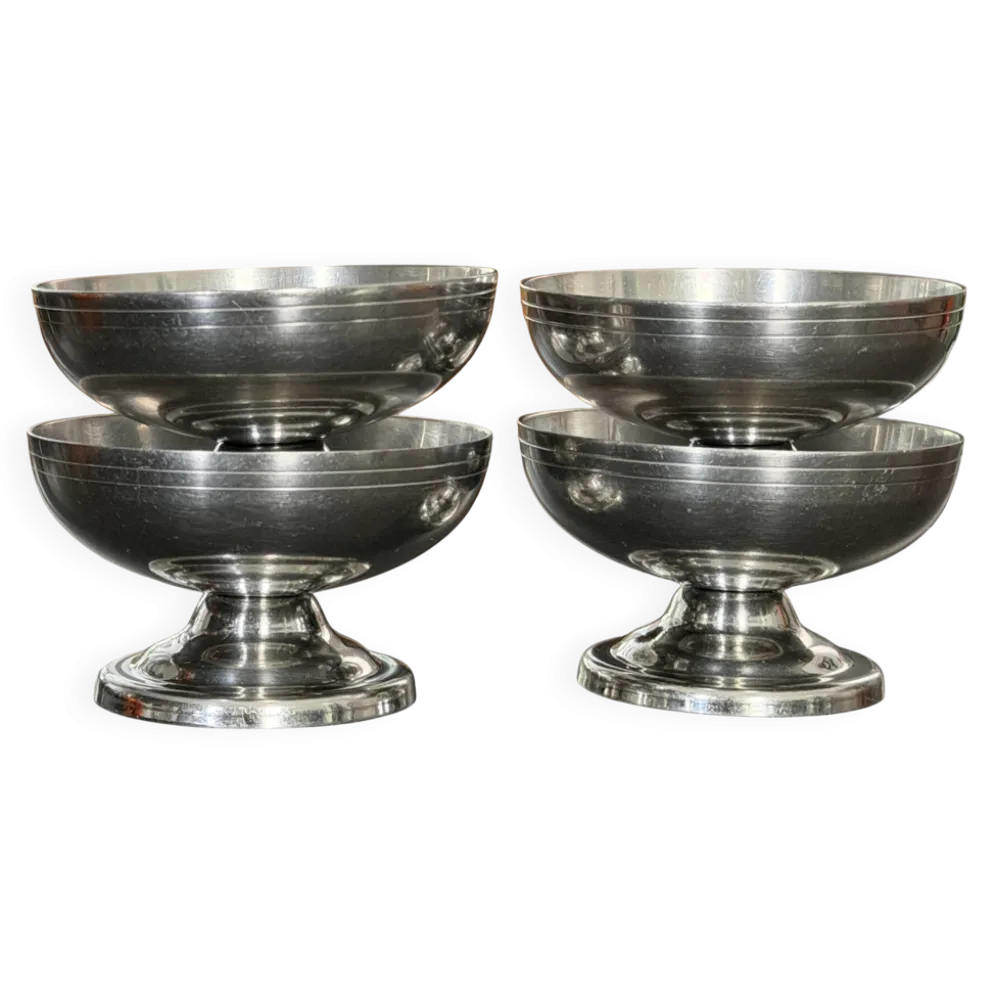 Série de 4 coupes à glace vintage Letang Remy