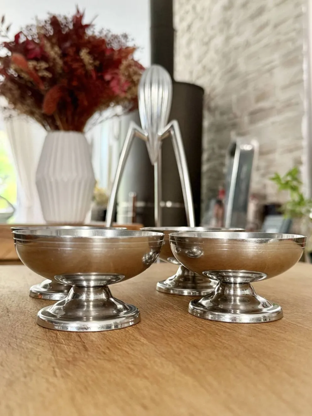 Série de 4 coupes à glace vintage Letang Remy