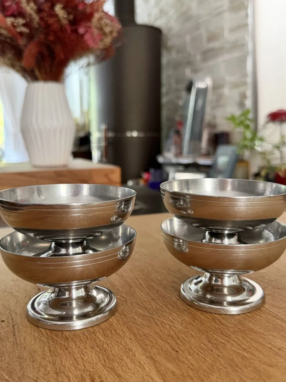 Série de 4 coupes à glace vintage Letang Remy